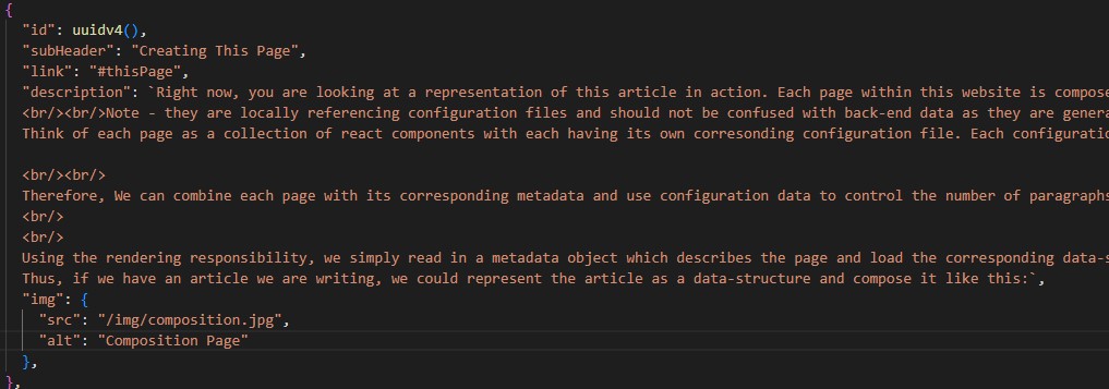 JSON Data Structure